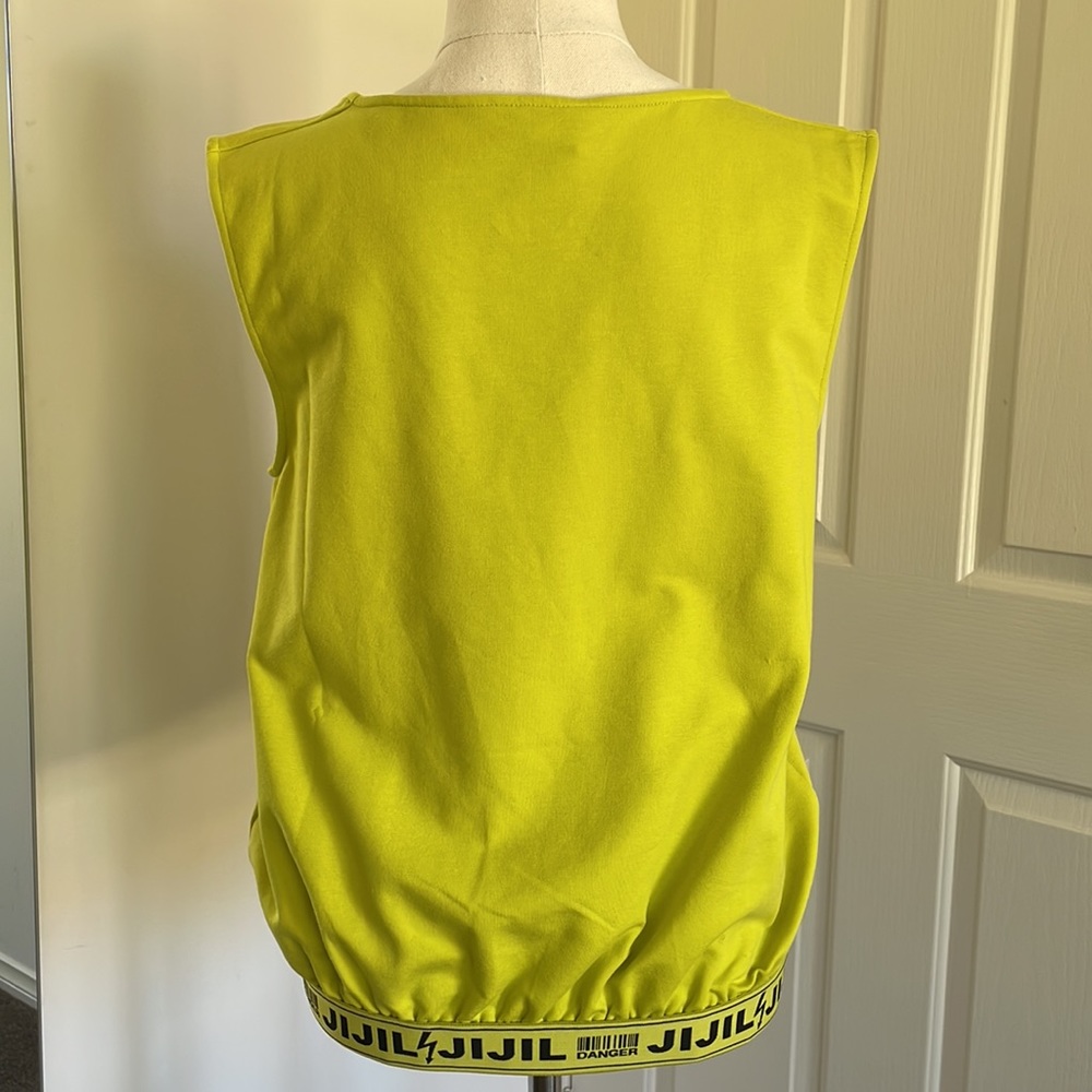 💚BNWT JIJIL Italian designer green statement sleeveless top - Picture 3 of 14